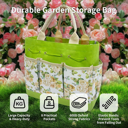 20-Pc Stainless Steel Ergonomic Garden Tool Set with Organizer Tote