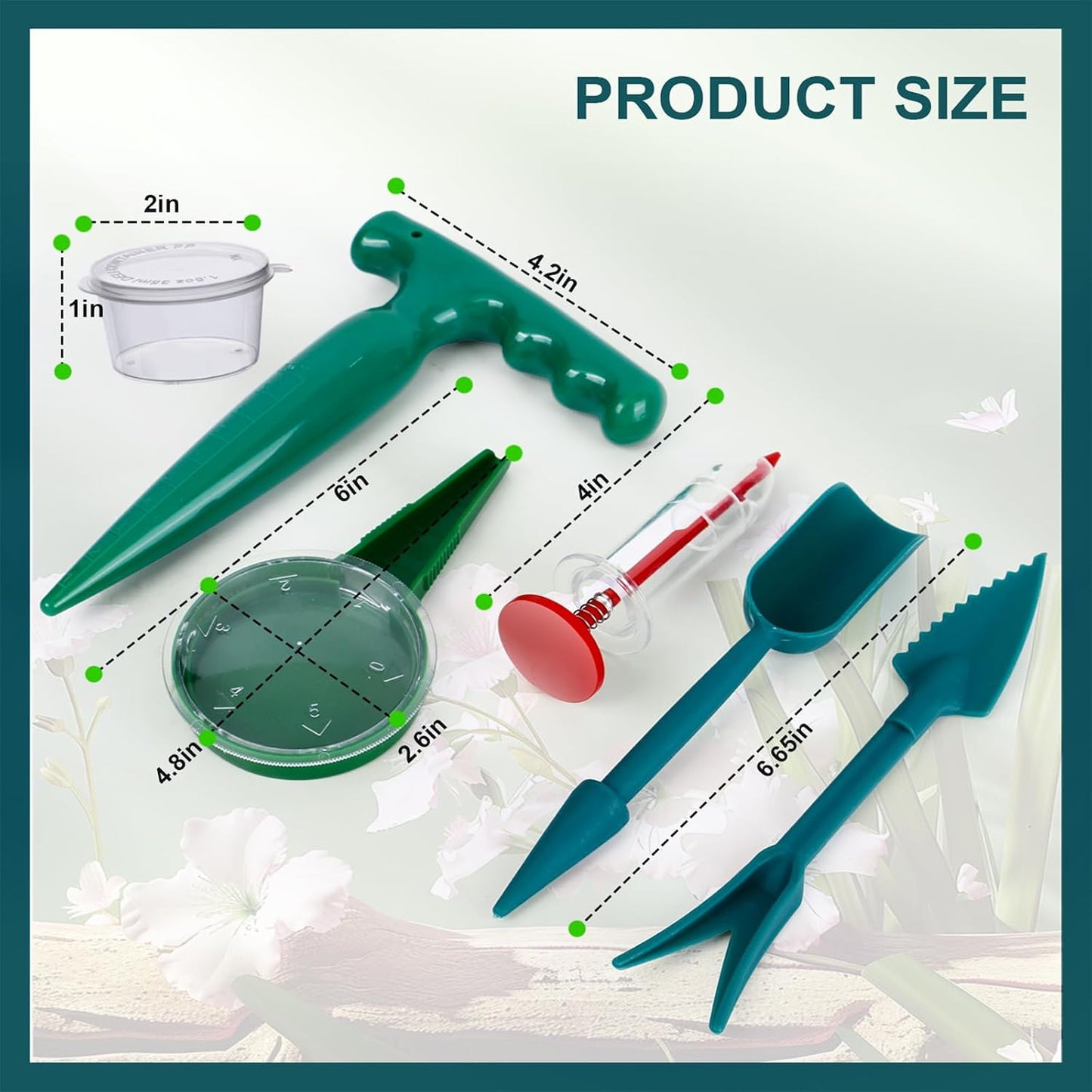 Precision Seed Sower & Dispenser Kit for Small Seeds - 12 Pcs