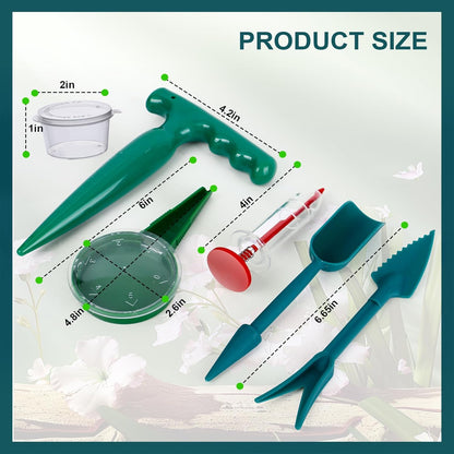 Precision Seed Sower & Dispenser Kit for Small Seeds - 12 Pcs