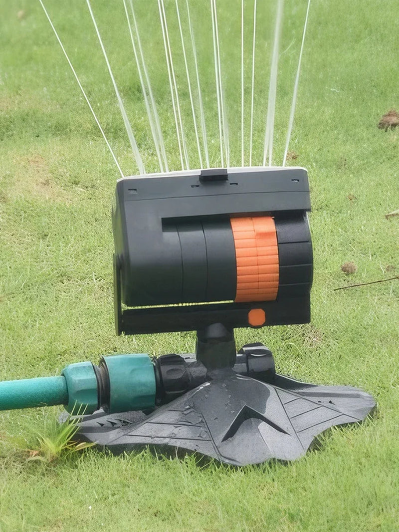 Automatic 16-Nozzle Oscillating Sprinkler for Adjustable Lawn & Garden