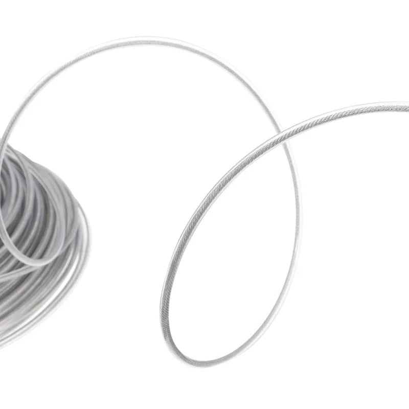 Steel Wire Trimmer Cord for Lawn Mowers and Brushcutters - 3mm/2.7mm Gray Garden Tool Accessory