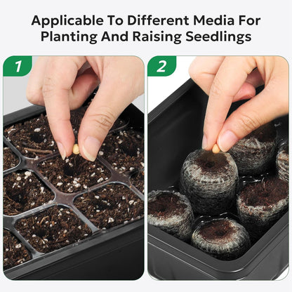 10-Pack 120-Cell Seed Starter Kit with Humidity Dome & Base