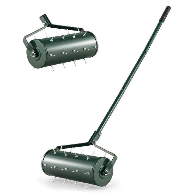 Heavy-Duty Manual Lawn Aerator - Adjustable Weight, Ergonomic
