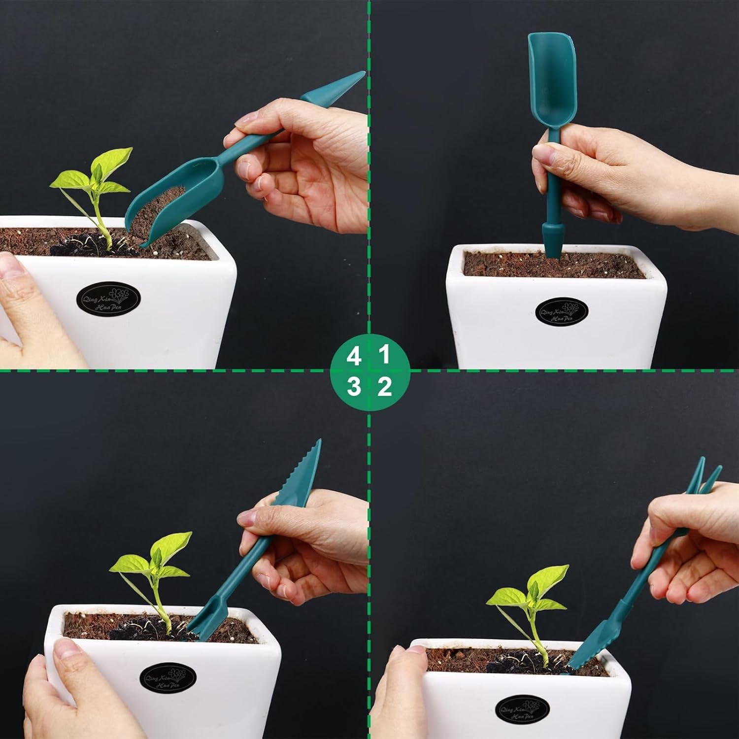 Precision Seed Sower & Dispenser Kit for Small Seeds - 12 Pcs