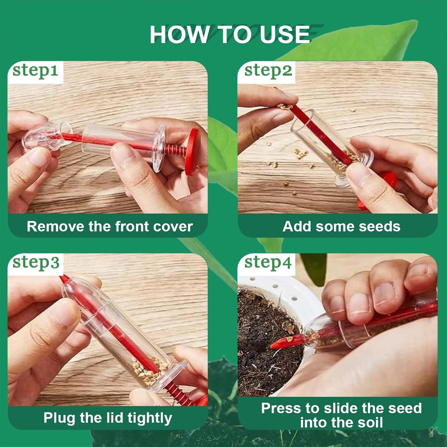 Precision Seed Sower & Dispenser Kit for Small Seeds - 12 Pcs