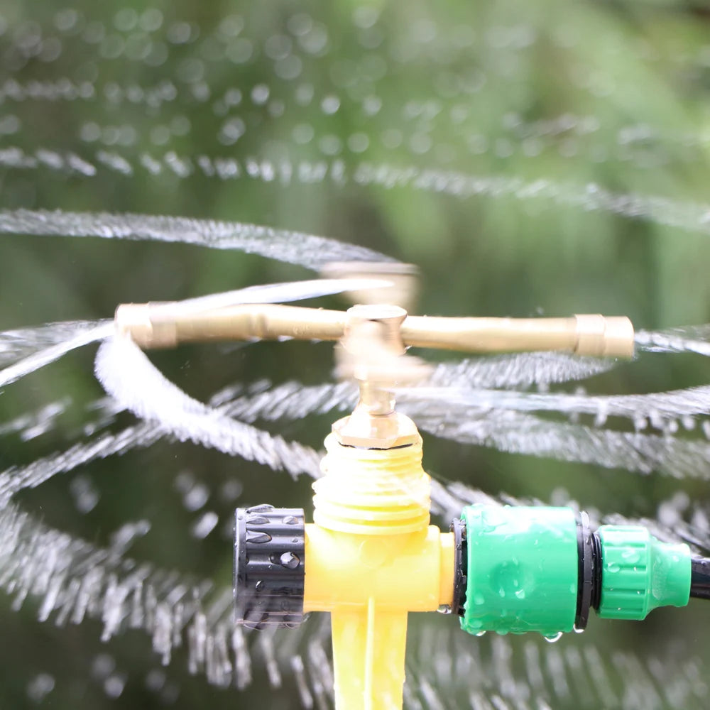 Solid Copper 2/3/4 Arm 360° Rotating Garden Lawn Sprinkler