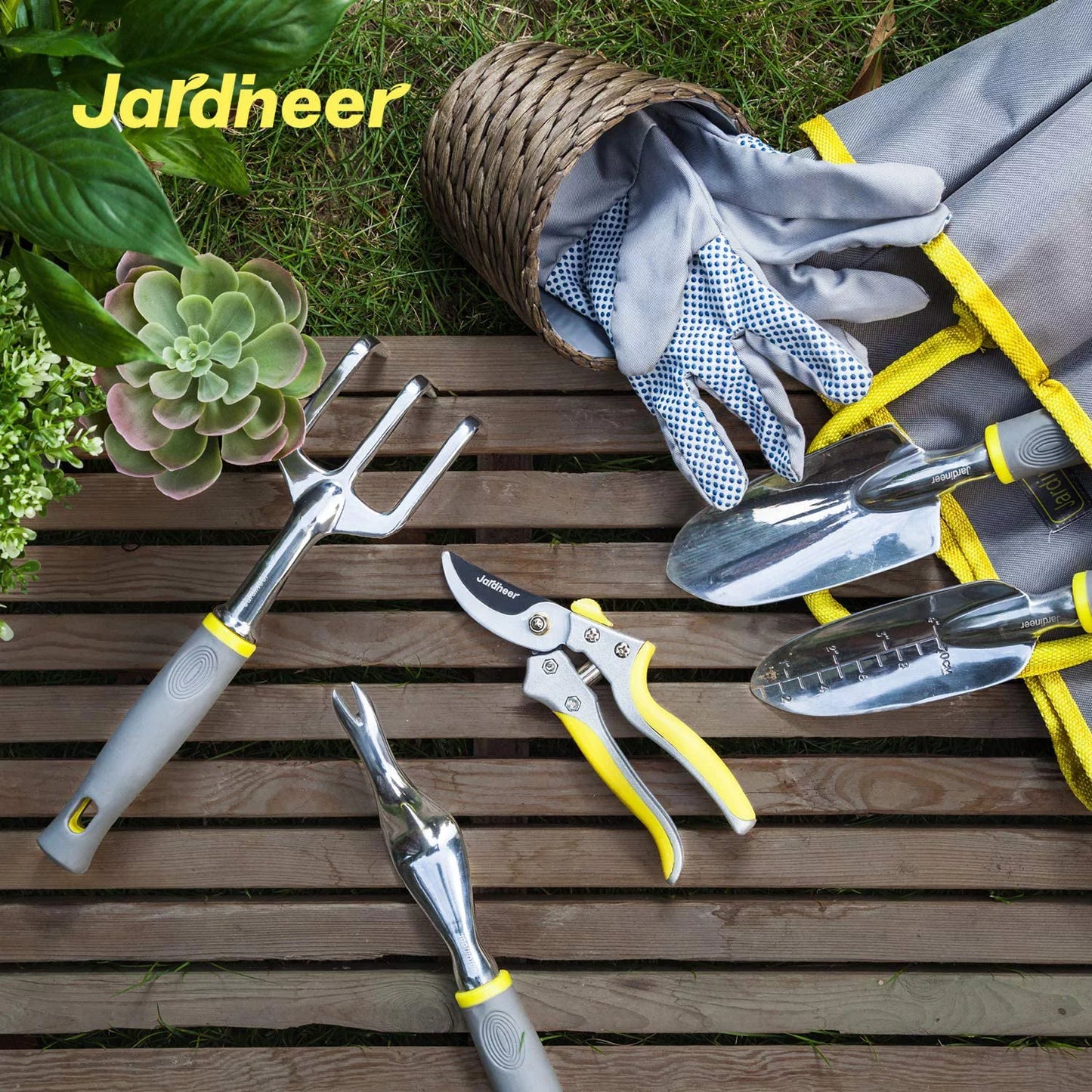 8-Piece Heavy Duty Aluminum Garden Tool Set with Organizer Bag