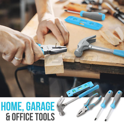 Blue Compact Household Tool Kit for Home, Office, Dorm DIY