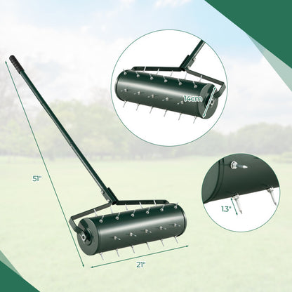 Heavy-Duty Manual Lawn Aerator - Adjustable Weight, Ergonomic