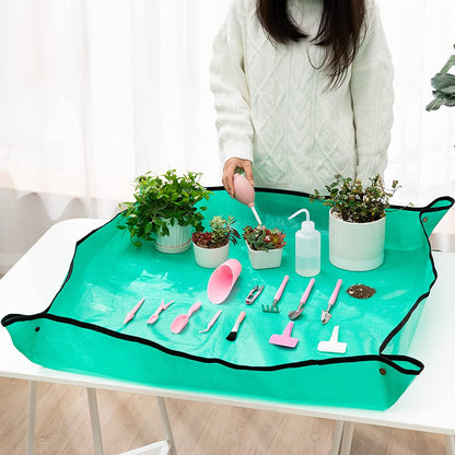 25-Pc Indoor Succulent & Plant Care Kit w/ 39.4" Repotting Mat