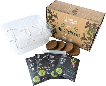 Mountain Valley Self-Watering Indoor Microgreen Kit - Soil-Based