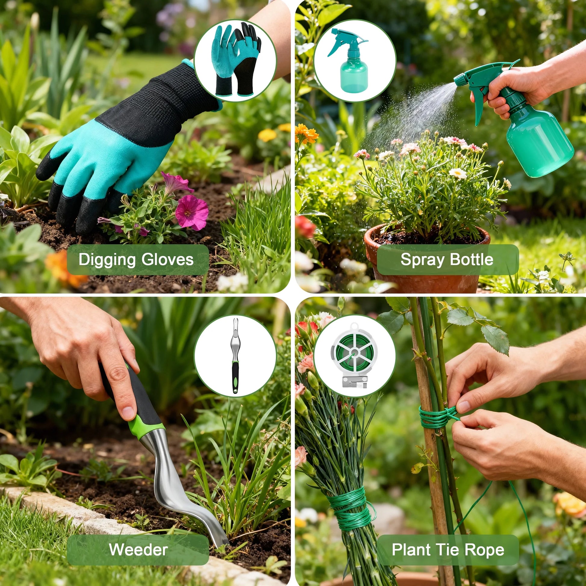 Premium 11-Piece Heavy Duty Ergonomic Garden Tool Set