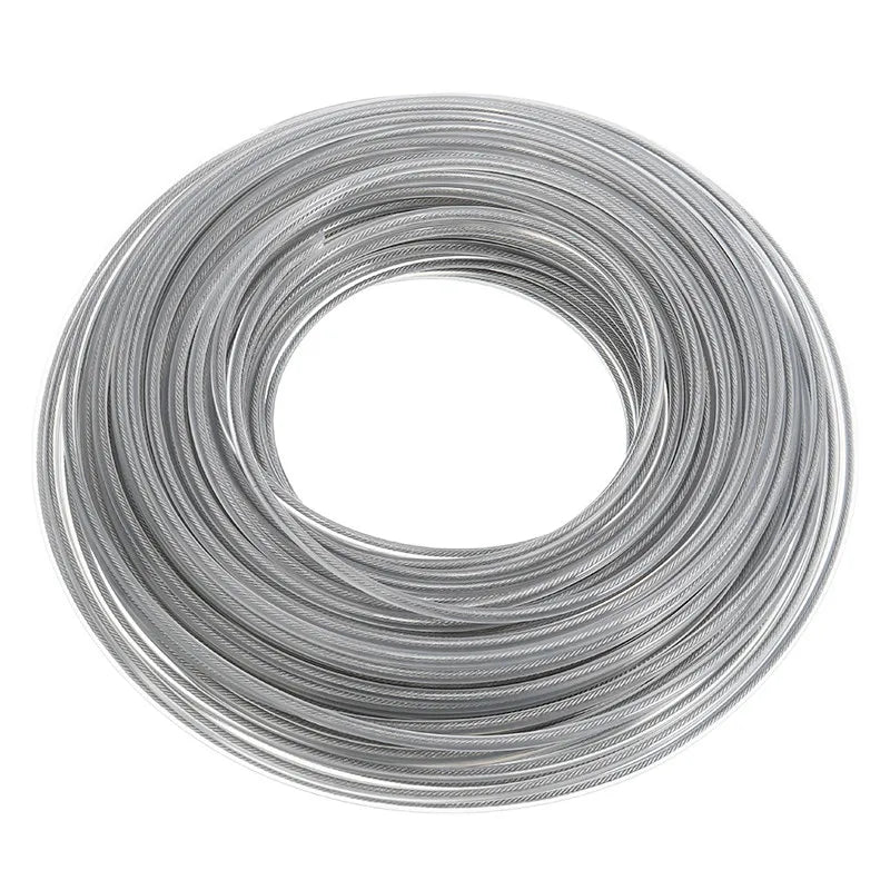 Steel Wire Trimmer Cord for Lawn Mowers and Brushcutters - 3mm/2.7mm Gray Garden Tool Accessory