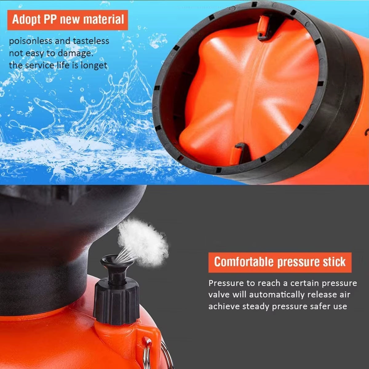5L Portable Pressure Knapsack Sprayer with Adjustable Nozzle for Home and Garden Irrigation and Cleaning