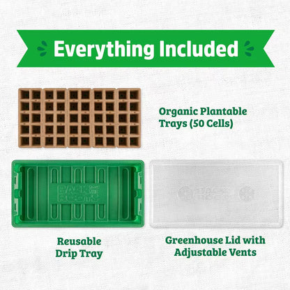 Eco-Friendly 50-Cell Greenhouse Seed Starter Kit for Healthy Germination