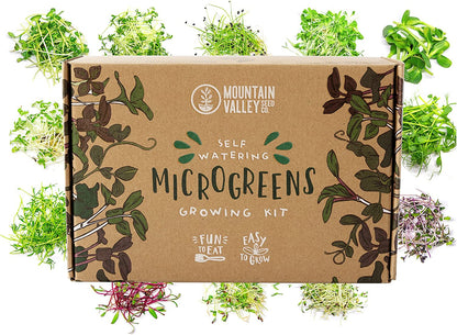 Mountain Valley Self-Watering Indoor Microgreen Kit - Soil-Based