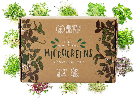 Mountain Valley Self-Watering Indoor Microgreen Kit - Soil-Based