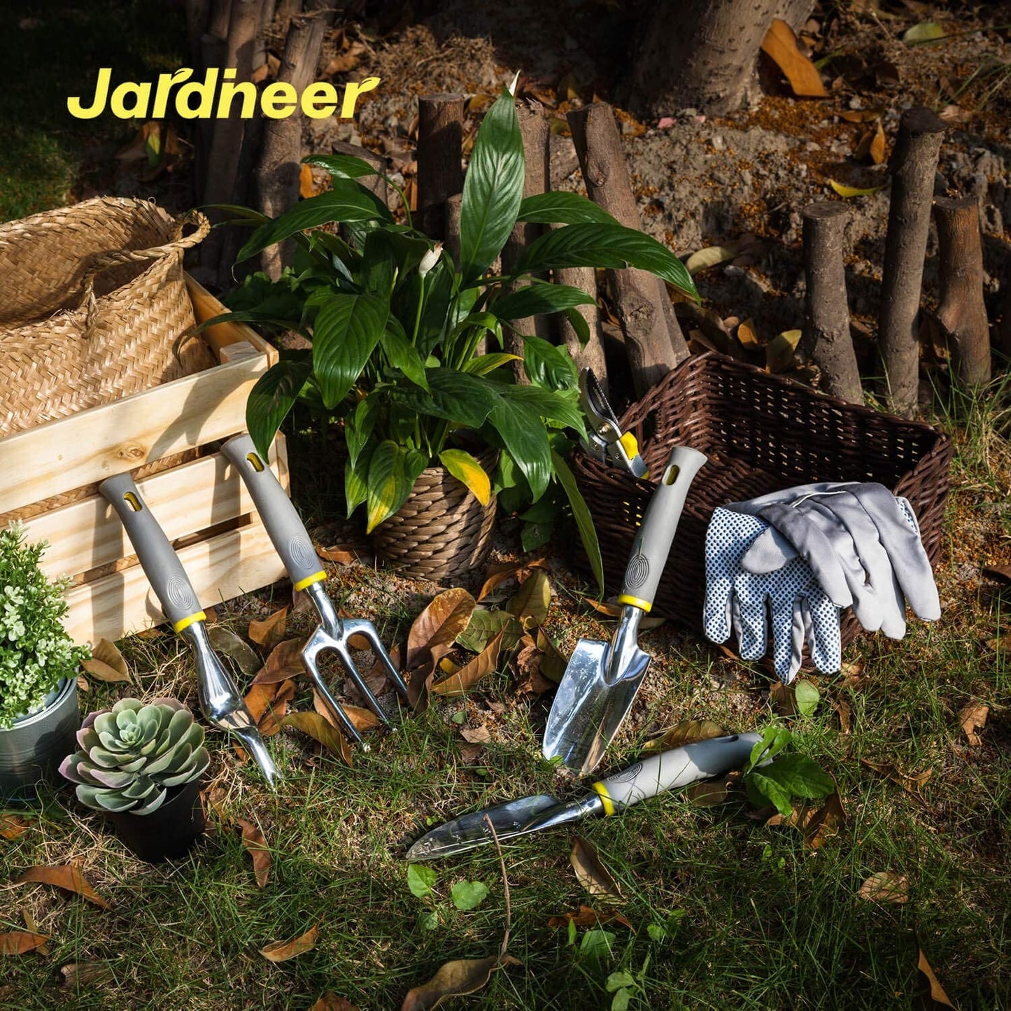 8-Piece Heavy Duty Aluminum Garden Tool Set with Organizer Bag
