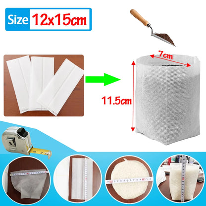 Biodegradable Non-Woven Grow Bags for Seedling & Plant Starts