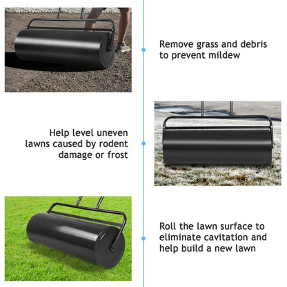 36" Heavy-Duty Steel Lawn & Sod Roller - 17-Gallon Push/Pull
