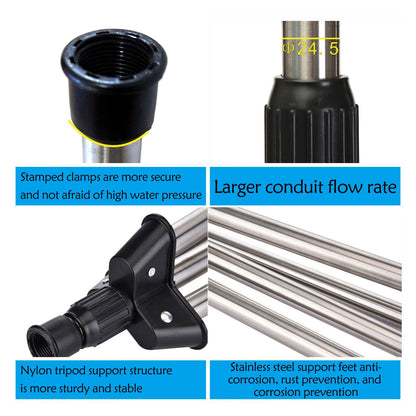 360° Rotating Tripod Sprinkler for Large Lawn & Garden Irrigation