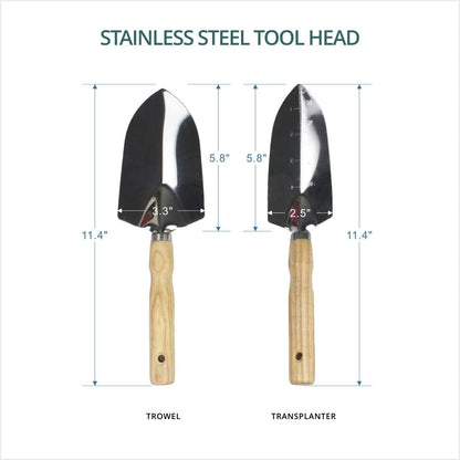 Heavy-Duty Garden Tool Set: Folding Stool, Tote Bag & 5 SS Tools