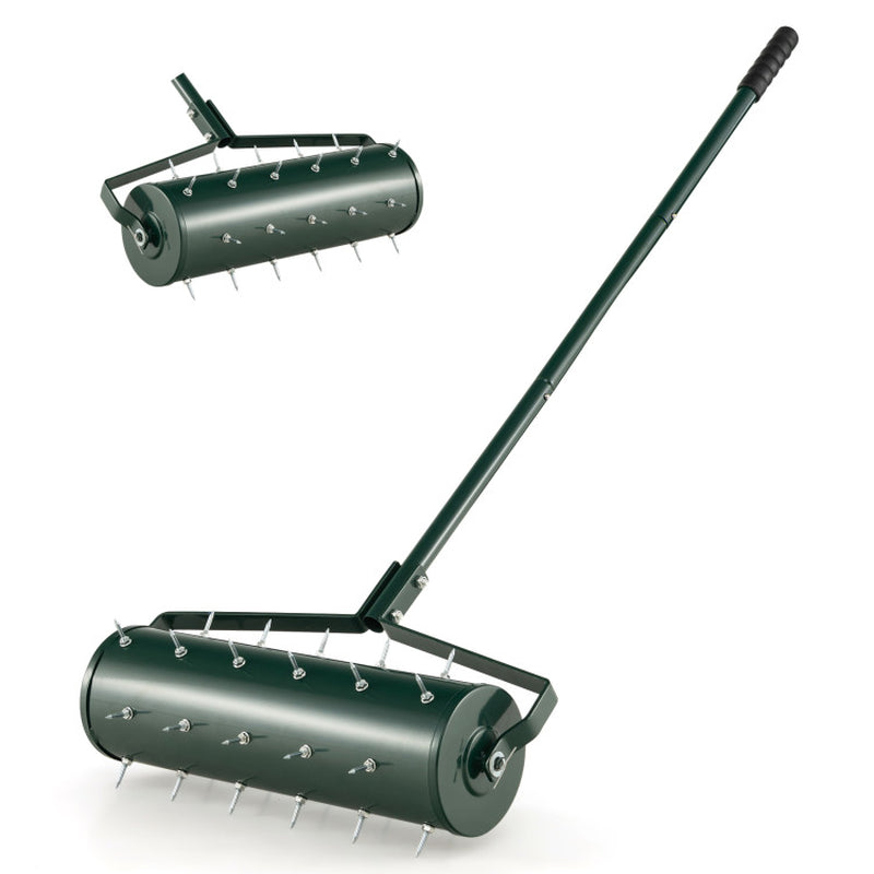 Heavy-Duty Manual Lawn Aerator - Adjustable Weight, Ergonomic