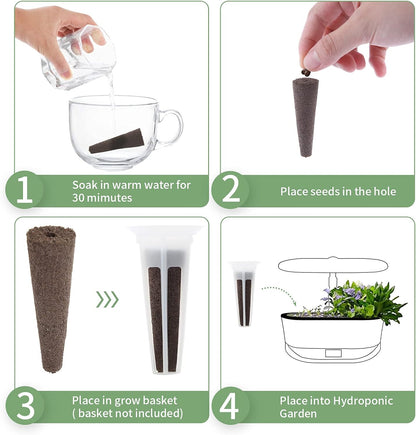 50-Pack AeroGarden Compatible Hydroponic Grow Sponges