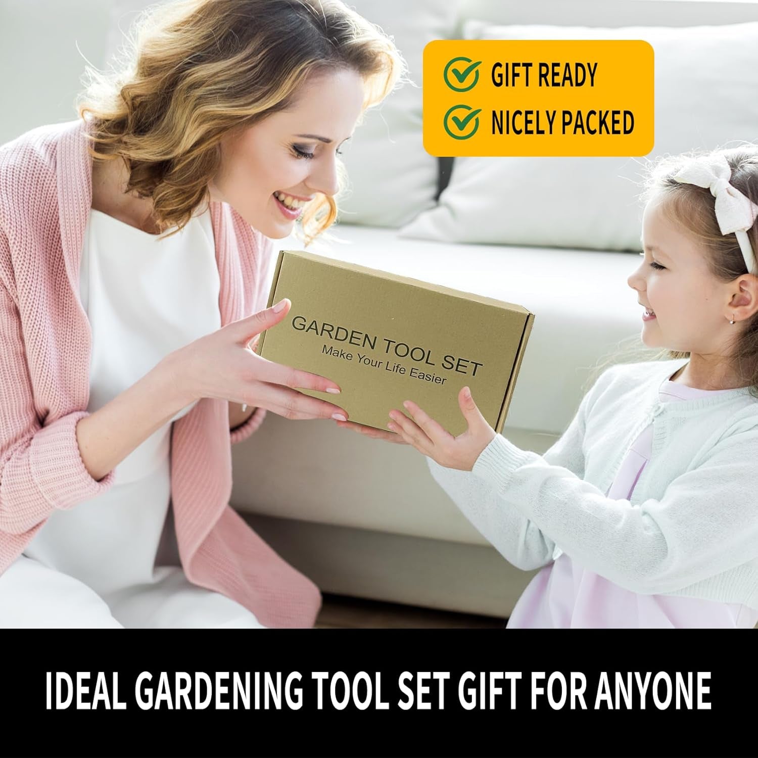 20-Pc Stainless Steel Ergonomic Garden Tool Set with Organizer Tote