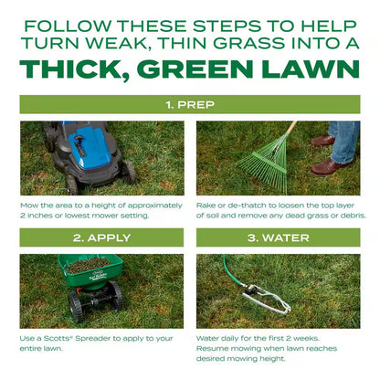 Turf Builder Thick'R Lawn Tall Fescue Mix - 12 lbs. Grass Seed with Fertilizer and Soil Enhancer for Lawn Thickening