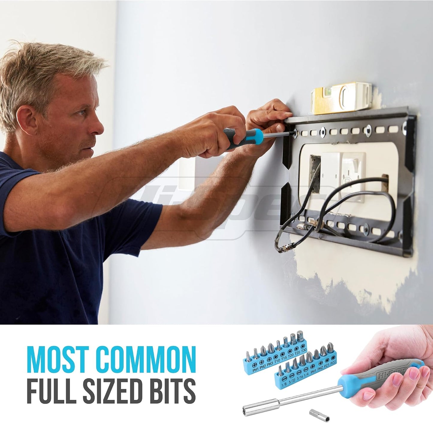 Blue Compact Household Tool Kit for Home, Office, Dorm DIY