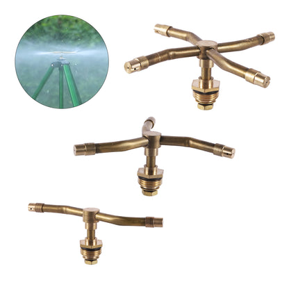 Solid Copper 2/3/4 Arm 360° Rotating Garden Lawn Sprinkler