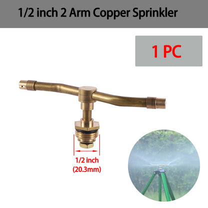 Solid Copper 2/3/4 Arm 360° Rotating Garden Lawn Sprinkler