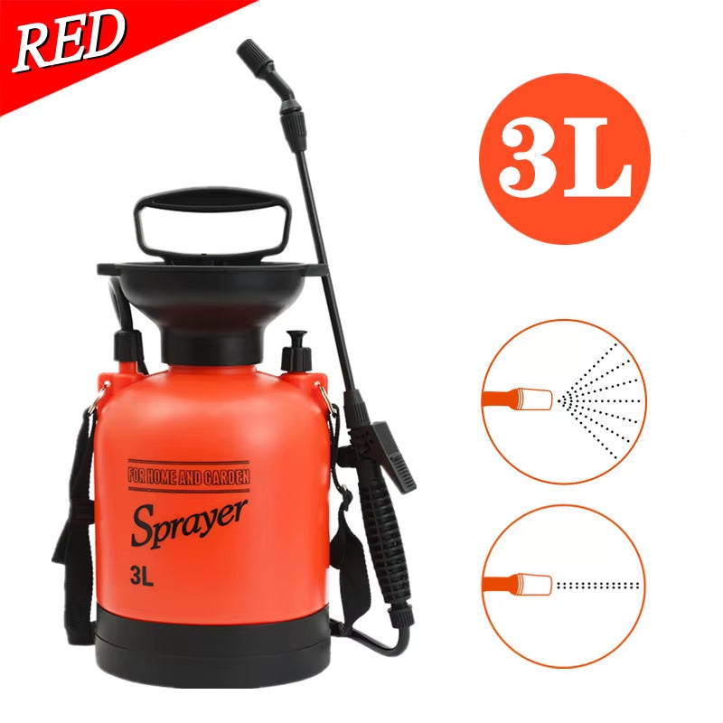 5L Portable Pressure Knapsack Sprayer with Adjustable Nozzle for Home and Garden Irrigation and Cleaning
