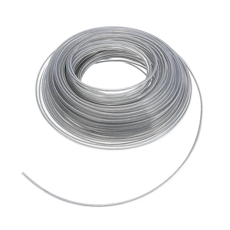 Steel Wire Trimmer Cord for Lawn Mowers and Brushcutters - 3mm/2.7mm Gray Garden Tool Accessory