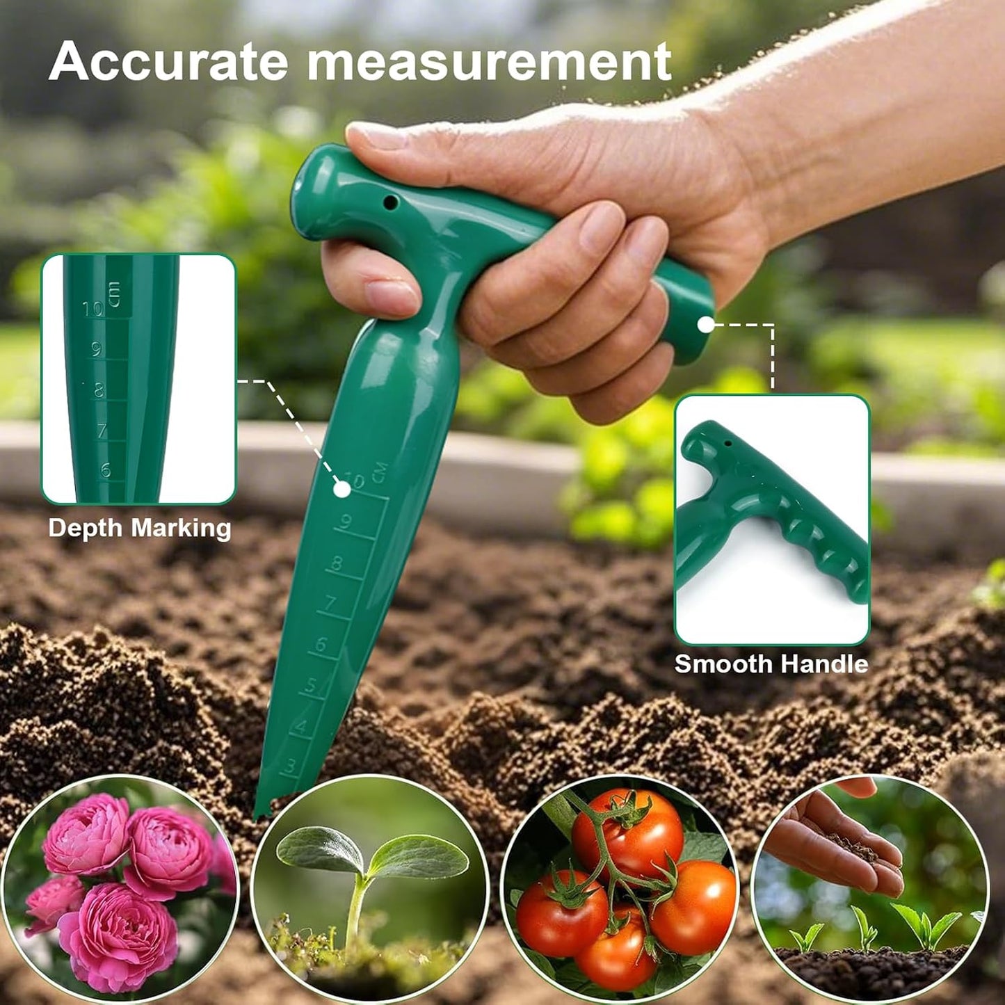 Precision Seed Sower & Dispenser Kit for Small Seeds - 12 Pcs