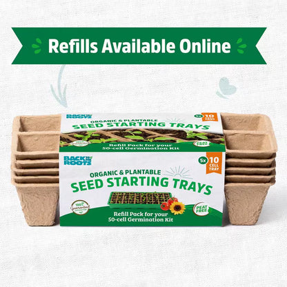 Eco-Friendly 50-Cell Greenhouse Seed Starter Kit for Healthy Germination