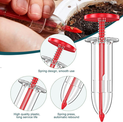 Precision Seed Sower & Dispenser Kit for Small Seeds - 12 Pcs