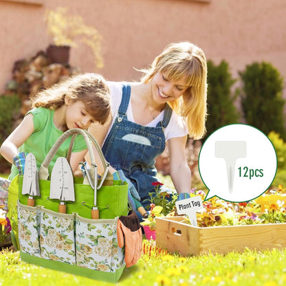 20-Pc Stainless Steel Ergonomic Garden Tool Set with Organizer Tote