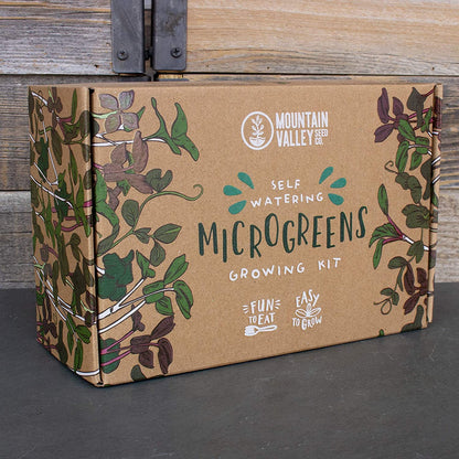Mountain Valley Self-Watering Indoor Microgreen Kit - Soil-Based