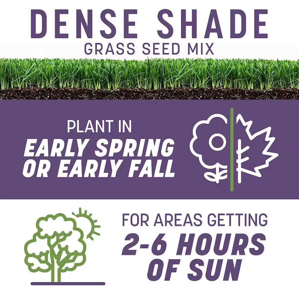 Smart Seed Dense Shade Grass Seed and Lawn Fertilizer, 7 lbs, Covers 1,750 Sq. Ft.