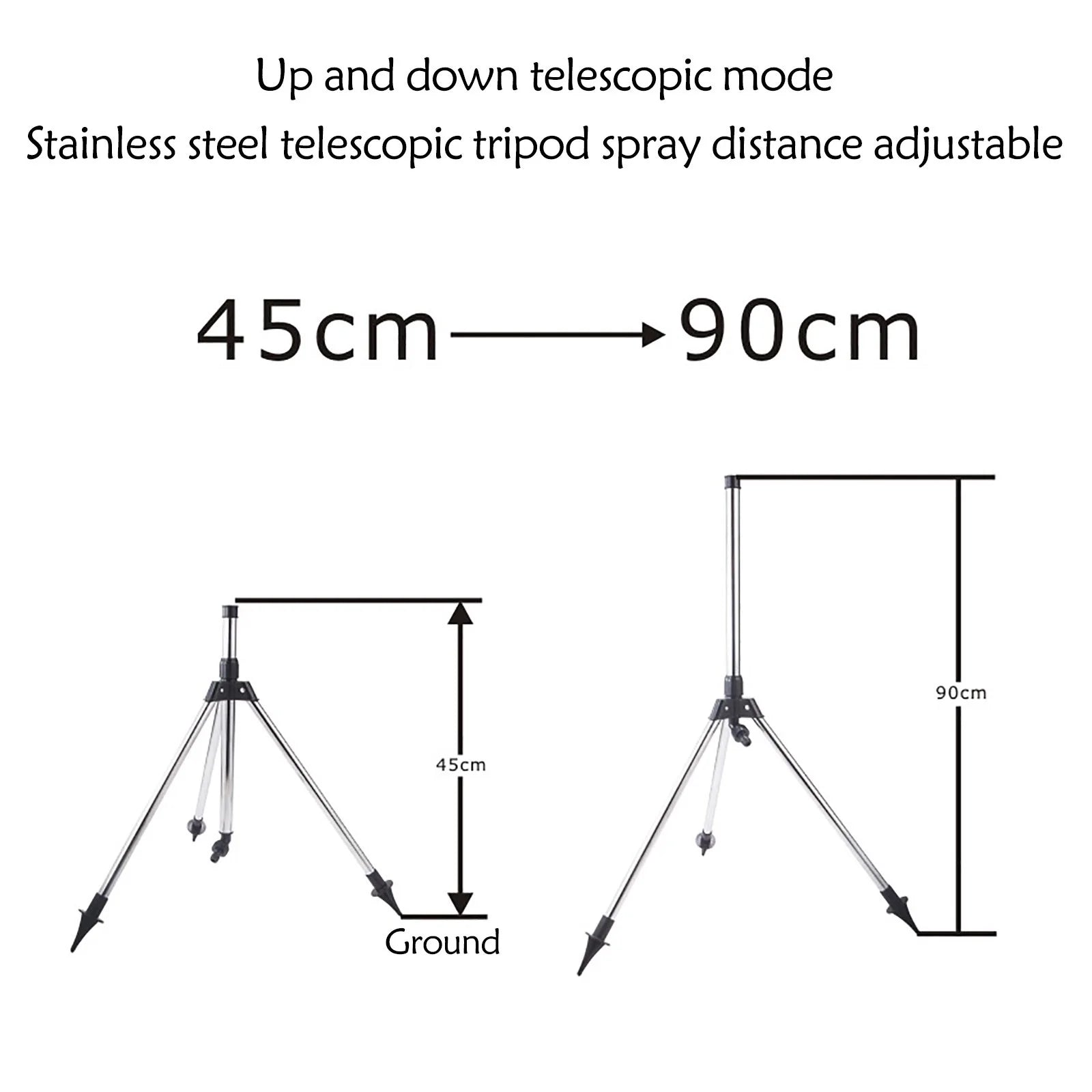 360° Rotating Tripod Sprinkler for Large Lawn & Garden Irrigation
