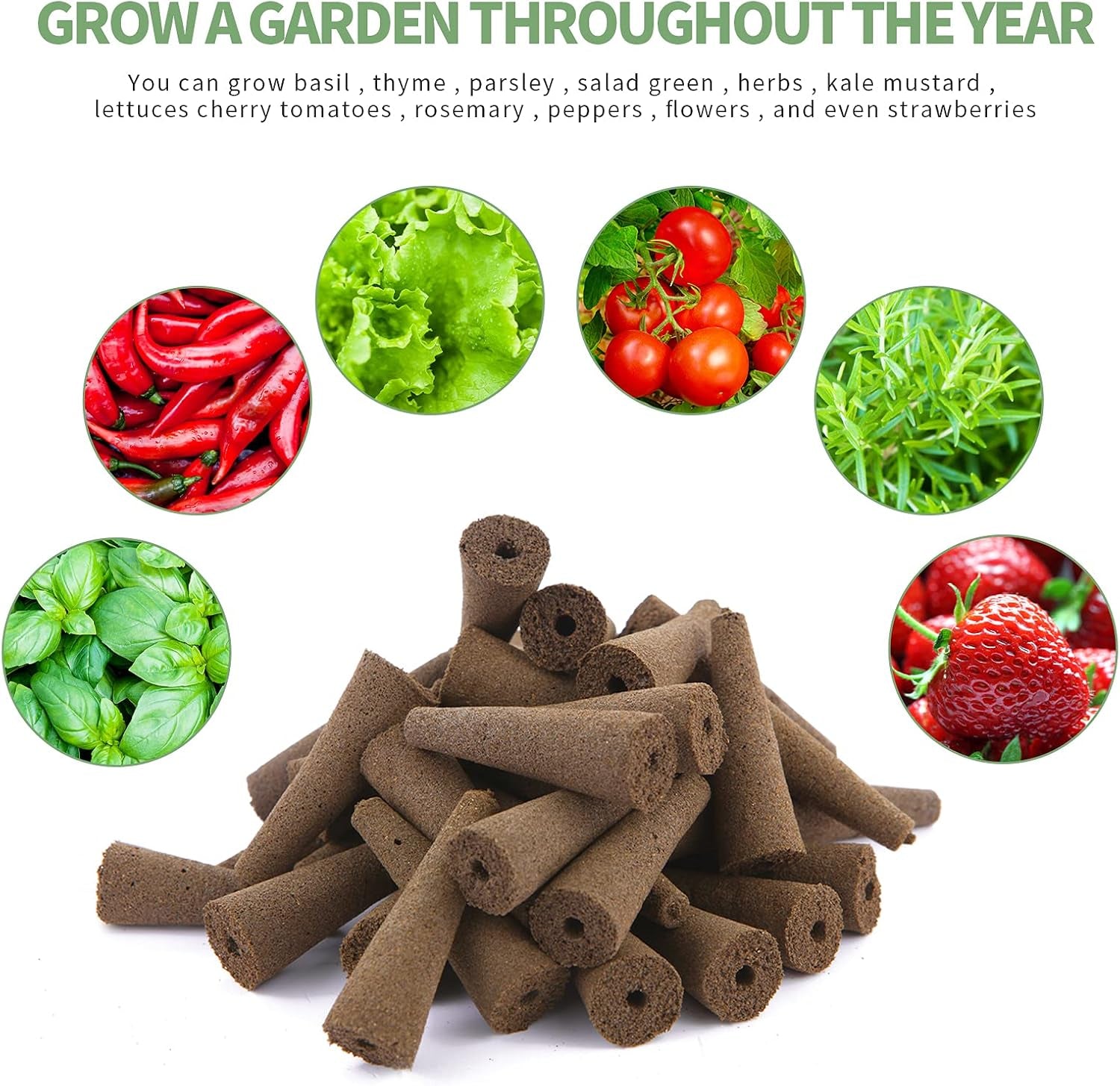 50-Pack AeroGarden Compatible Hydroponic Grow Sponges