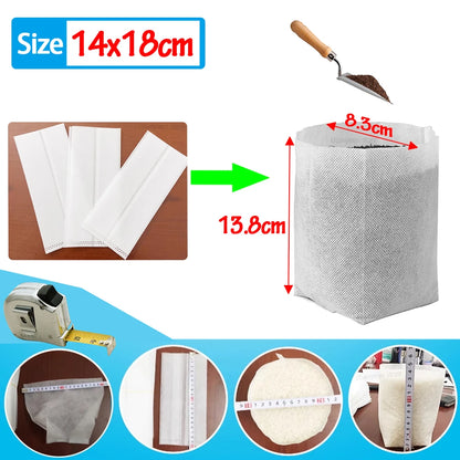 Biodegradable Non-Woven Grow Bags for Seedling & Plant Starts
