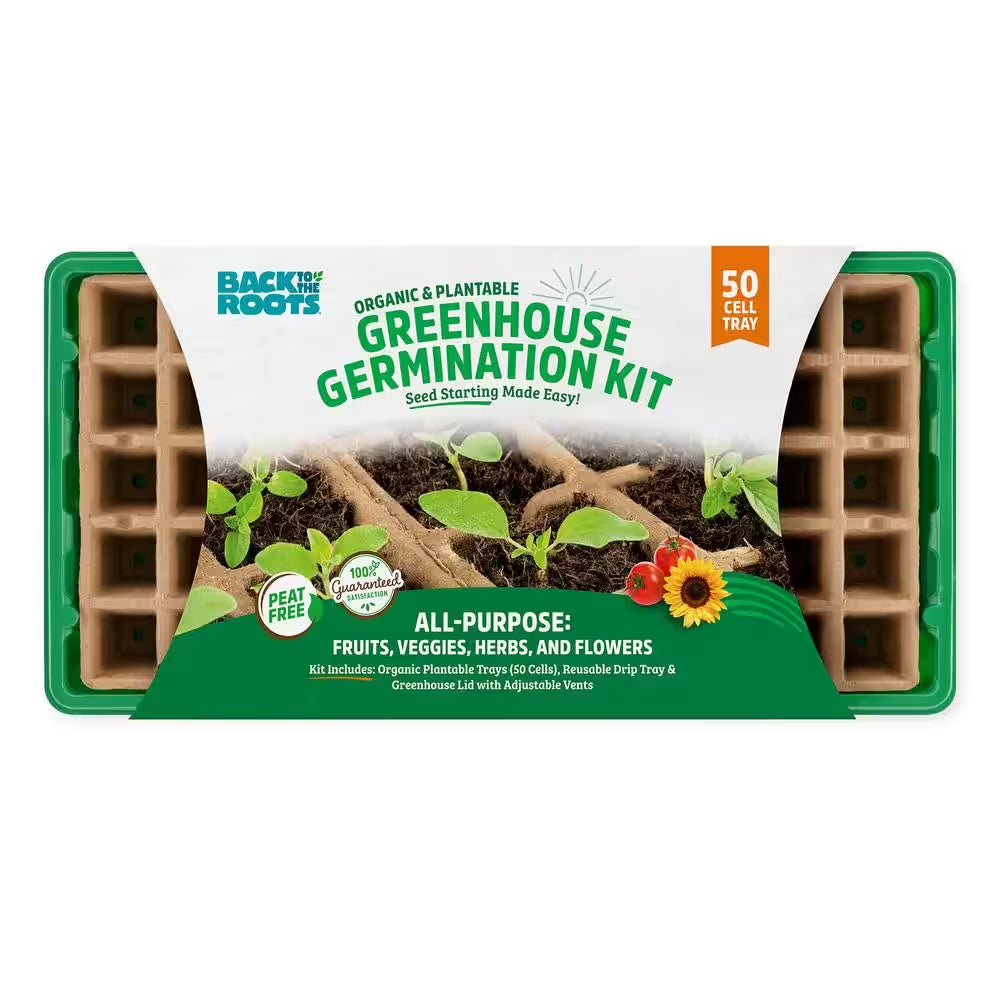 Eco-Friendly 50-Cell Greenhouse Seed Starter Kit for Healthy Germination