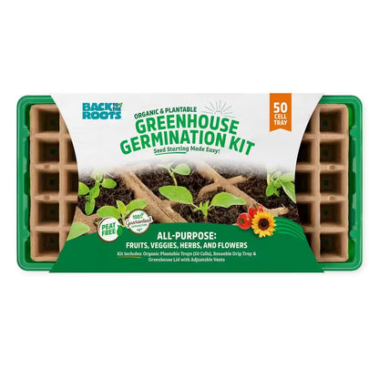 Eco-Friendly 50-Cell Greenhouse Seed Starter Kit for Healthy Germination