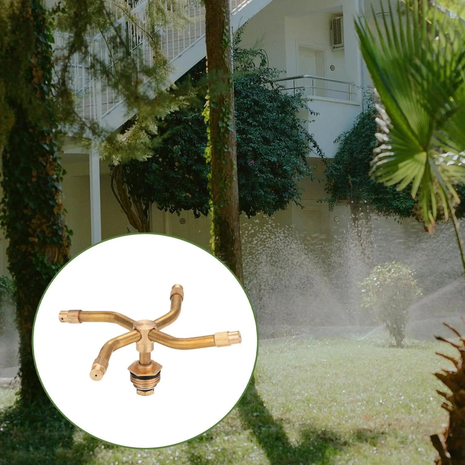 Solid Copper 2/3/4 Arm 360° Rotating Garden Lawn Sprinkler