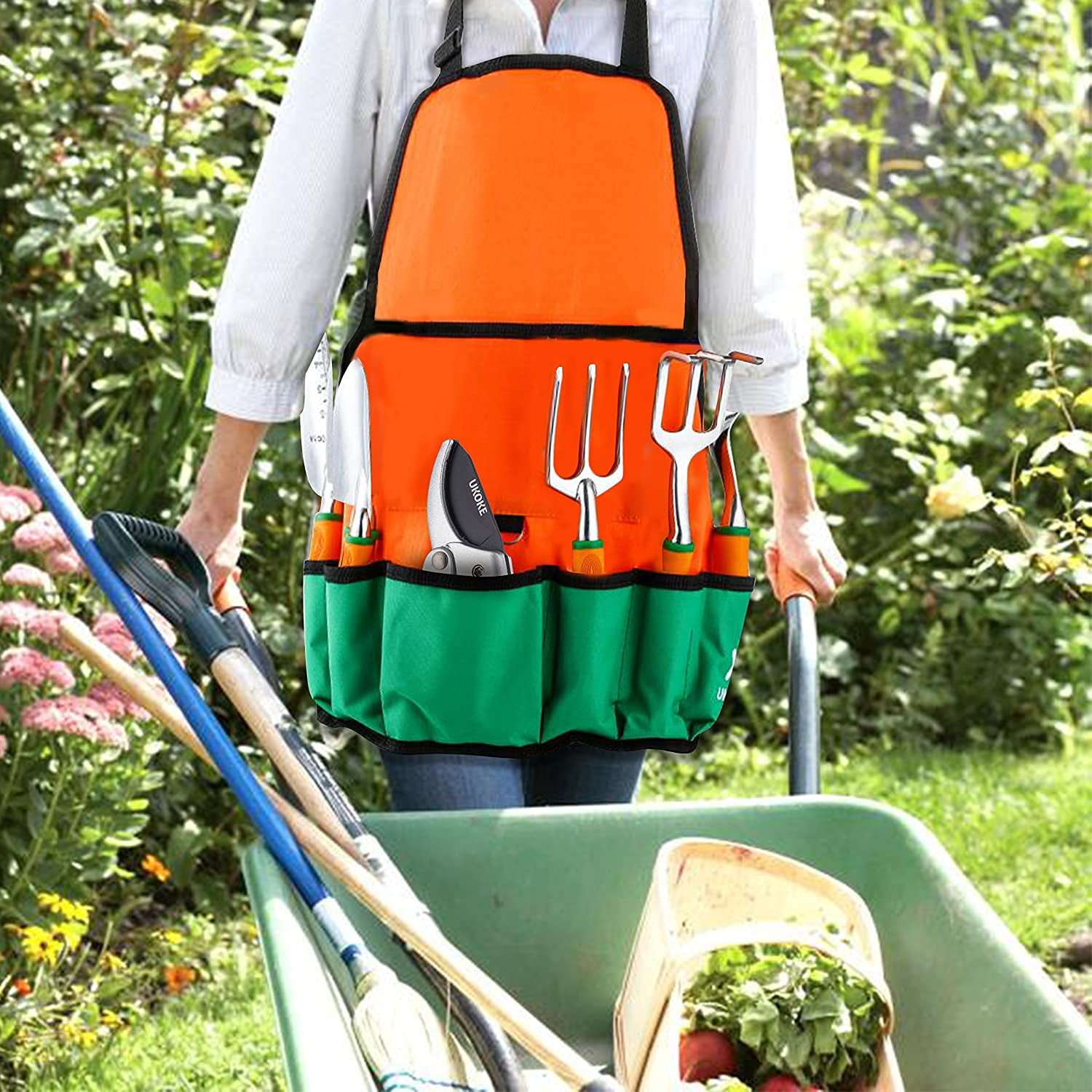 12-Pc Aluminum Garden Tool Set: Ergonomic Hand Tools & Apron Kit