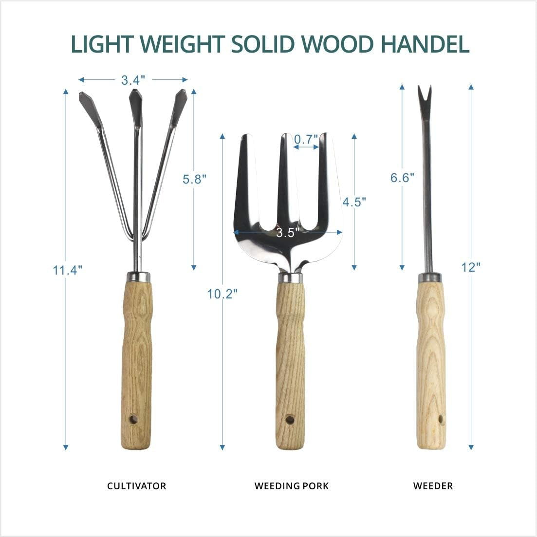 Heavy-Duty Garden Tool Set: Folding Stool, Tote Bag & 5 SS Tools