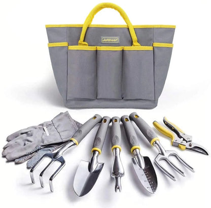 8-Piece Heavy Duty Aluminum Garden Tool Set with Organizer Bag